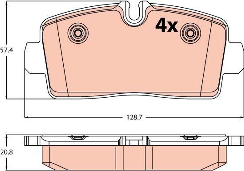 TRW Bremsbeläge Satz Hinten für IVECO Daily VI Kastenwagen GDB2598