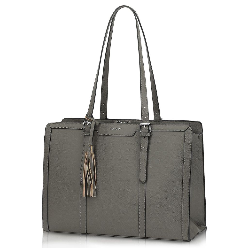 MoFut Damen Handtasche Groß – Elegante Business Tasche aus Leder – Schultertasche für Arbeit, Büro & Schule – 15 Zoll Laptop Tasche mit 3 ...