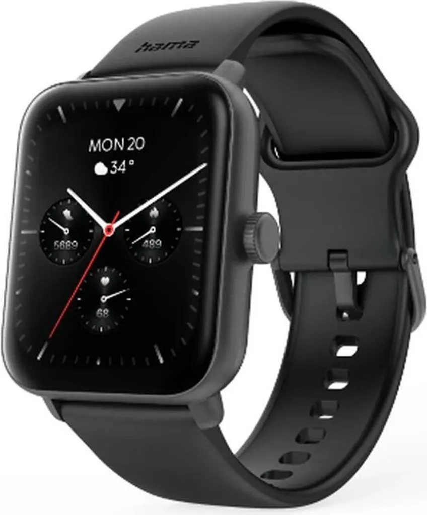 Montre intelligente Hama 00178619 6010 Noir avec suivi fitness complet