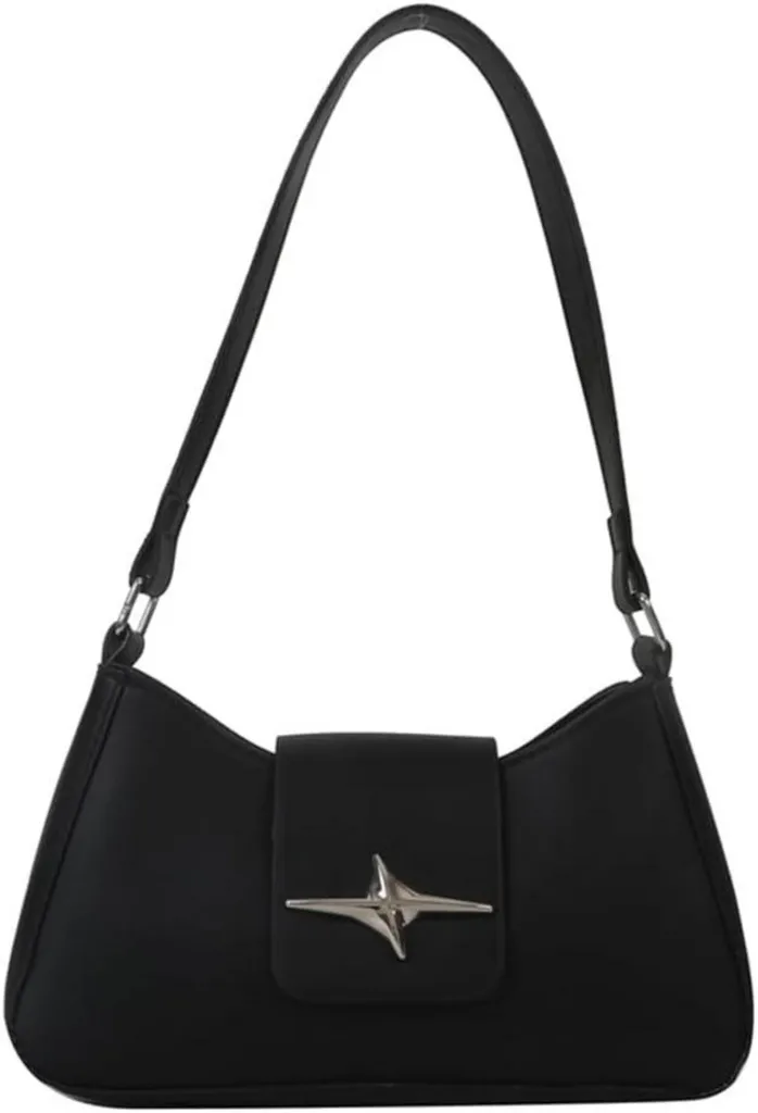 Borsa Piccola Vintage Y2K TIAASTAP - Tracolla Donna Pelle Nera