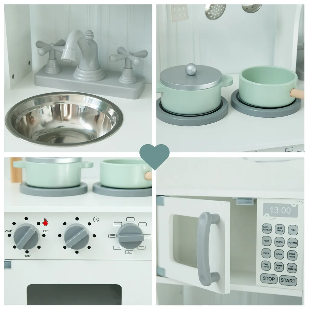 Cuisine de jeu en bois stable pour enfant de 3 ans avec accessoires - 14