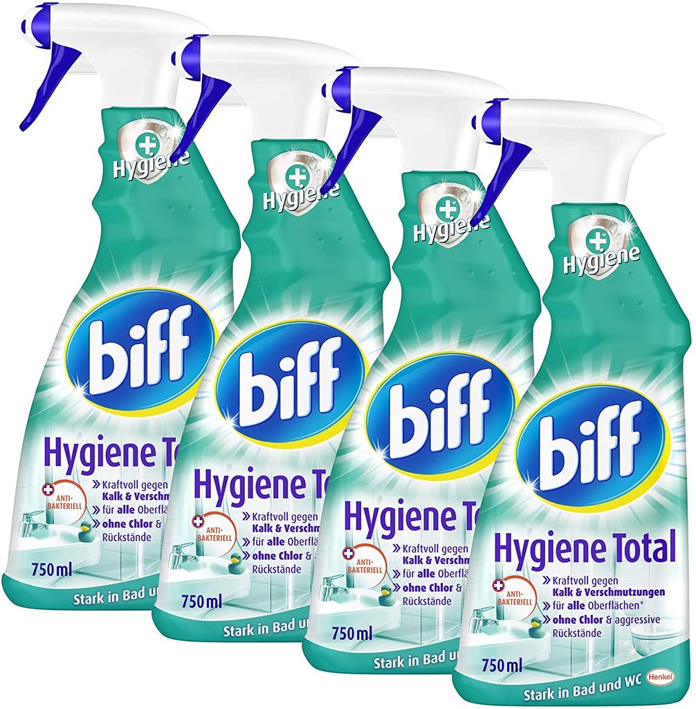 Biff Hygiene Total Badreiniger Reiniger 4x750 ml Produktbild 