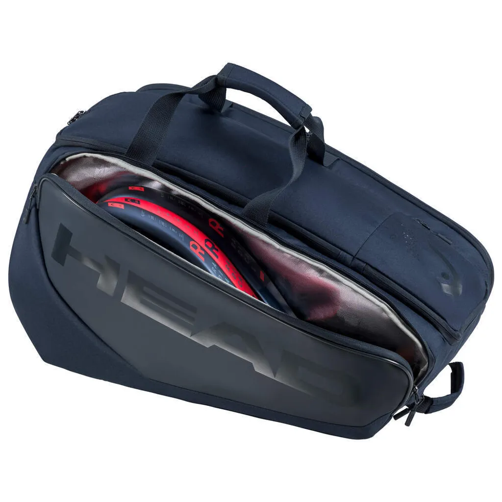 Sac Head Pro Padel L Noir et Gris - Volume Optimisé et Compartiments Pros