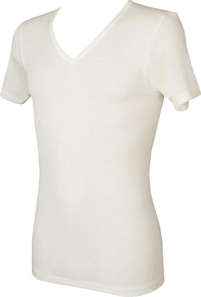 Herren Unterhemd T-Shirt V-Ausschnitt Kurzarm Wonderwool RAGNO Artikel 602318 100% MERINO WOLLE, 5-QUINTA (EU L - F 4 - USA M - GB 36), Lana 100%
