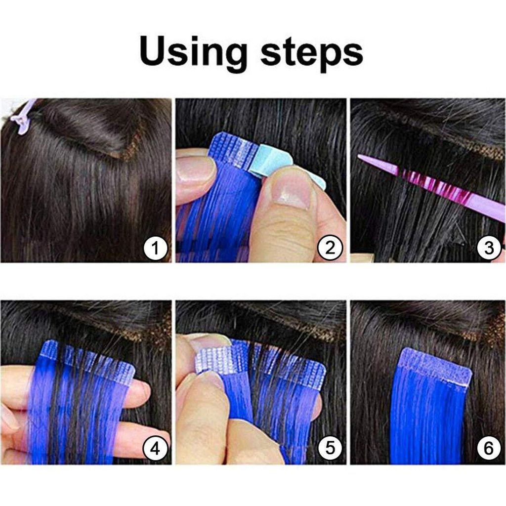 72 Stück Hair Extension Klebebänder – Doppelseitig, Transparent & Wasserfest Für Tape-In Verlängerungen