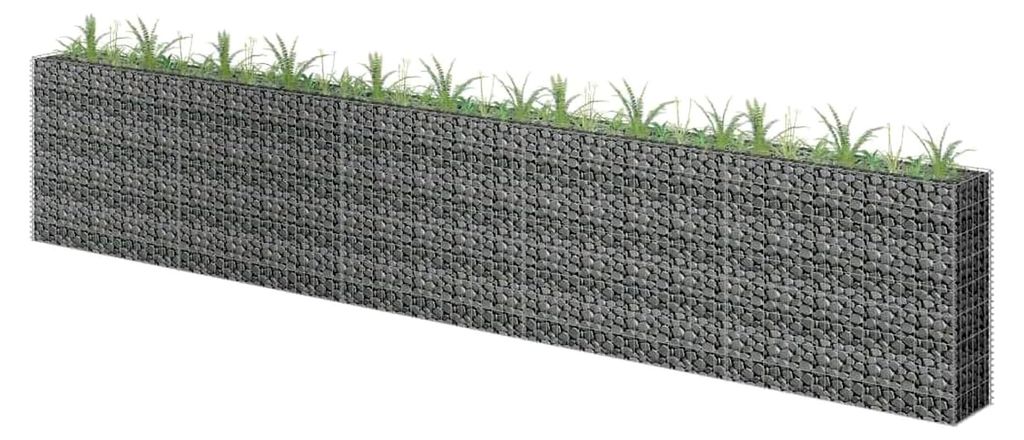 Gabionenbeet für den Hausgarten, aromatische Pflanzen, 450 x 30 x 90 cm