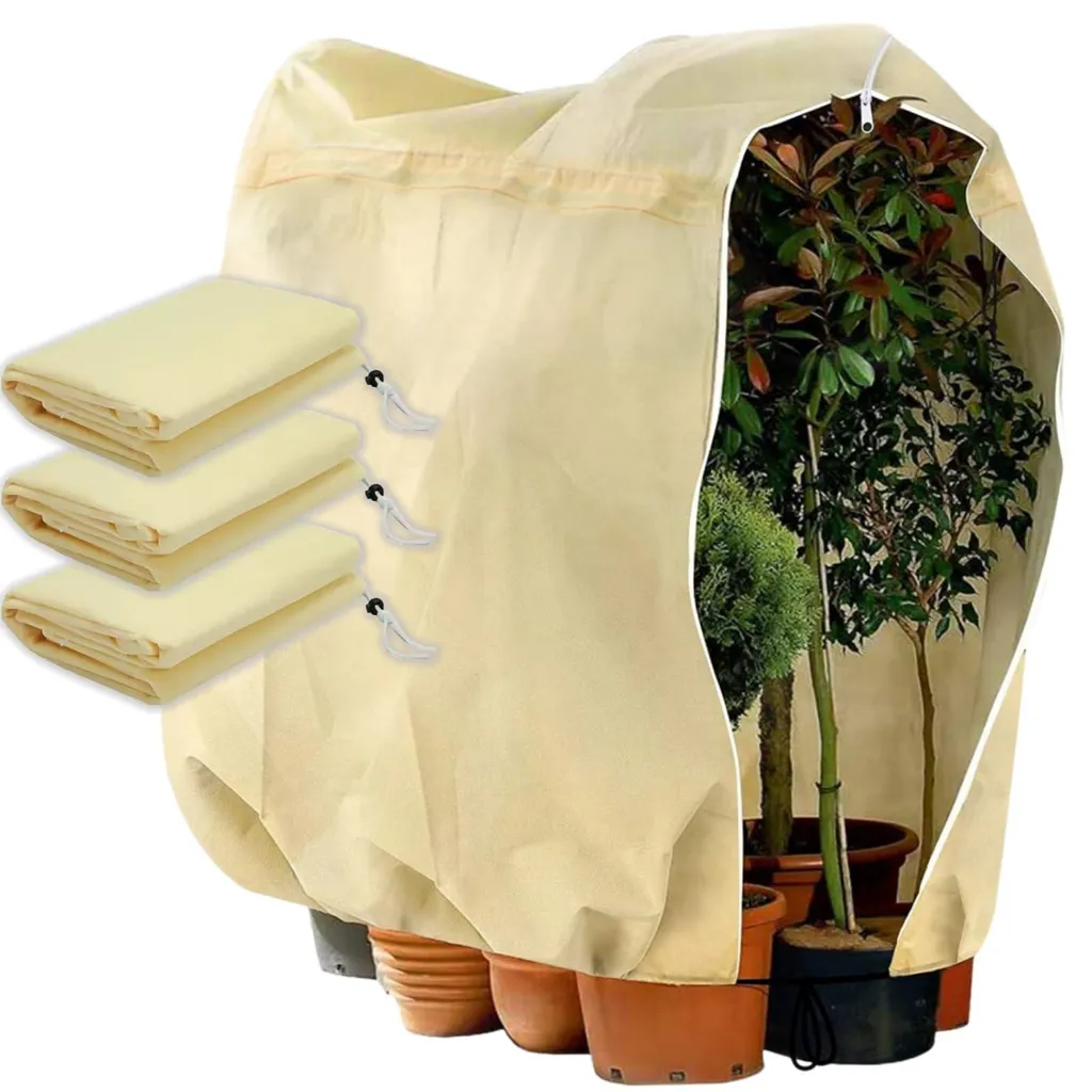 Housse d'hivernage 120x180 cm - Lot de 3 voiles anti-gel pour plantes