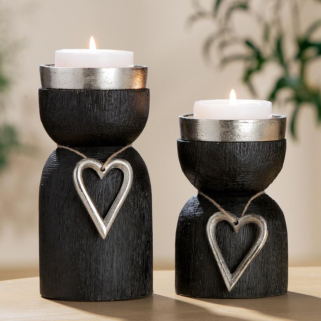 Gilde Leuchter "Coeur" H. 17 cm 51716 Produktbild 