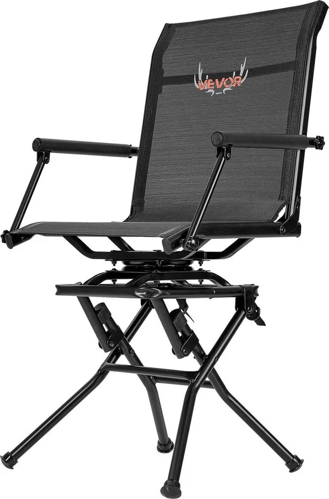 Chaise de chasse silencieuse pivotante 360 avec sangle de transport - 10