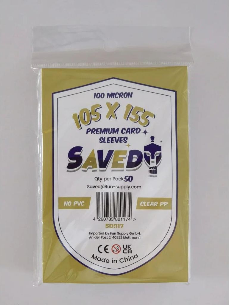 SAVED - Premium Card Sleeves Clear - 105 x 155 mm (50 Produktbild 