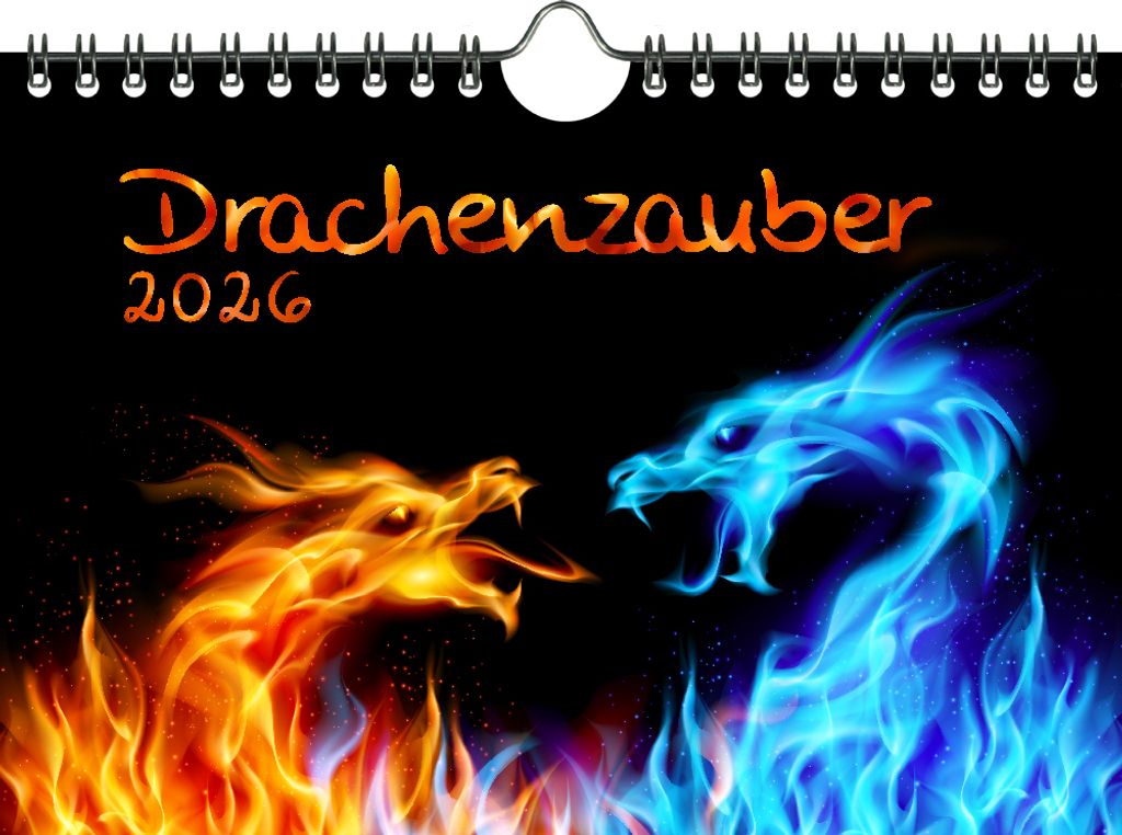 Drachenzauber DIN A5 Kalender für 2026 Drachen Fabelwesen - Seelenzauber