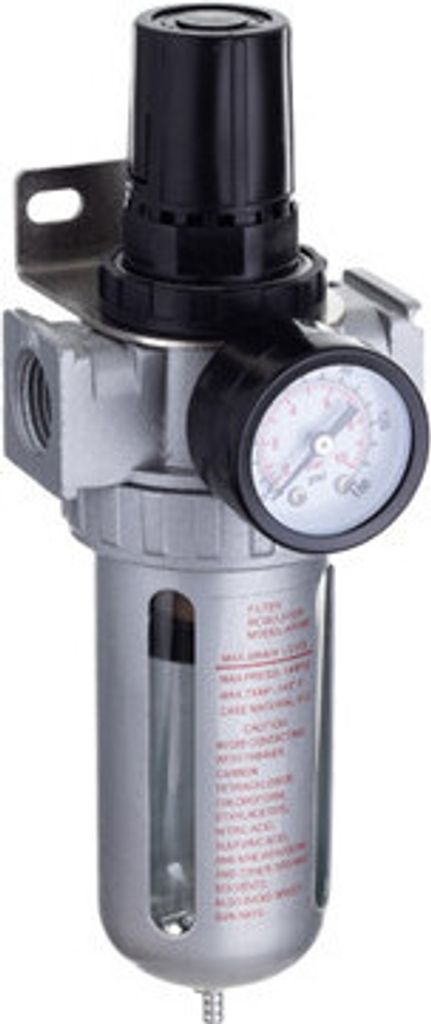 Luftfilter, Druckreduzierer 40 Mikron, Entwässerer, Kompressorregler 1/2"