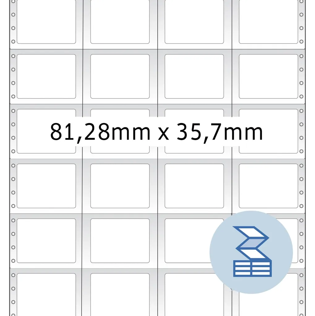 HERMA 8242 Étiquettes Informatiques Parallèles 81,28 x 35,7 mm 4 Voies