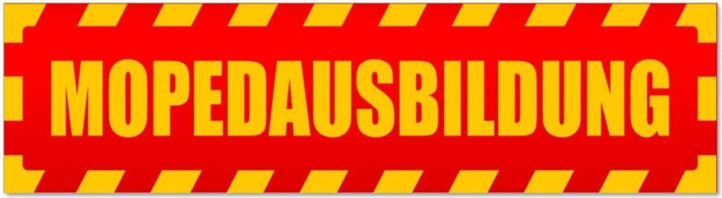 Kiwistar - Autoaufkleber - Rot - 20 x 5,3 cm - Mopedausbildung gestreift - Hinweis Aufkleber Sticker für Auto, Kfz, Fahrrad, PKW, LKW
