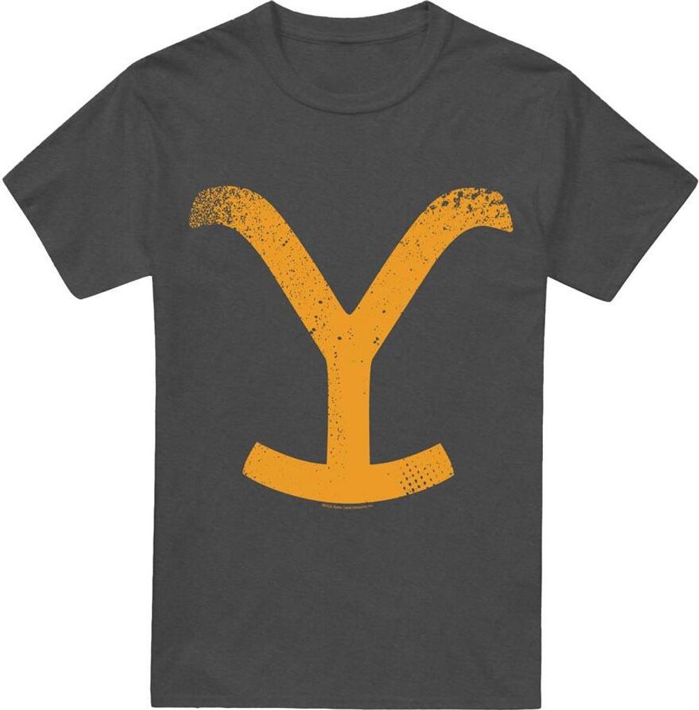 Yellowstone - "Large Brand" T-Shirt für Herren/Damen Uni TV18078 (XXL) (Holzkohle)