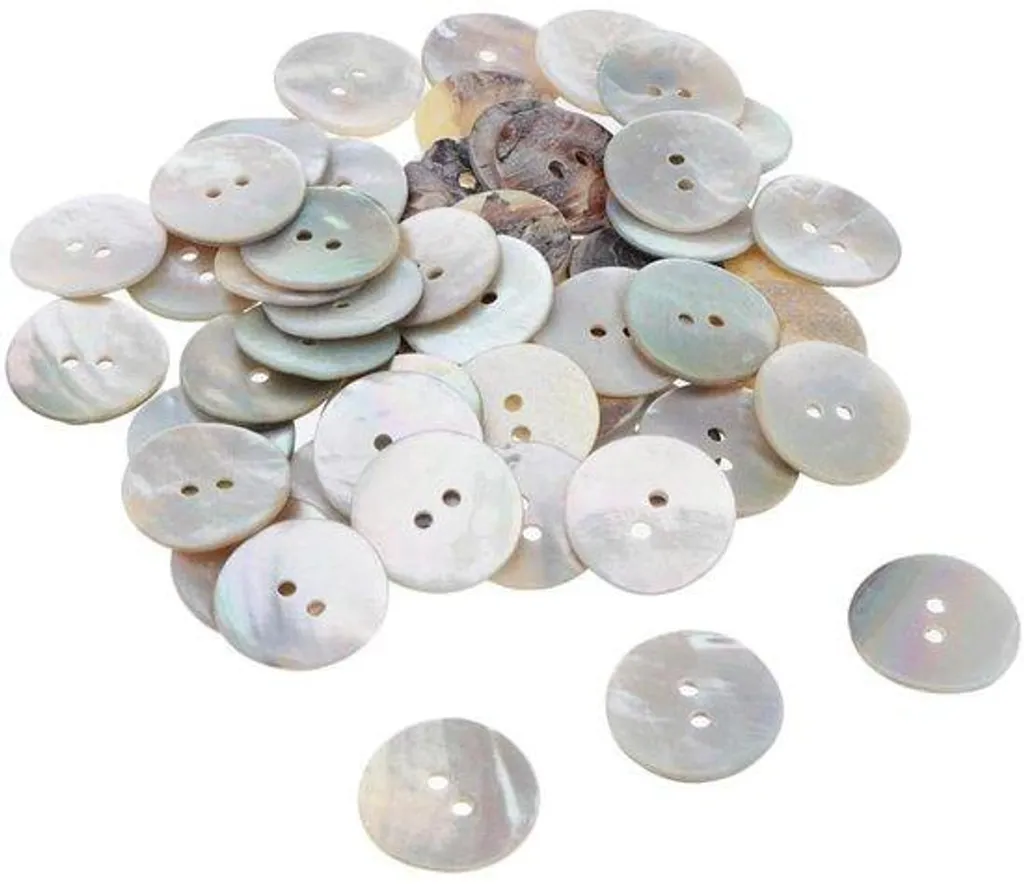 Boutons naturels éclat nacré pour costumes, lot de 30 pièces en nacre