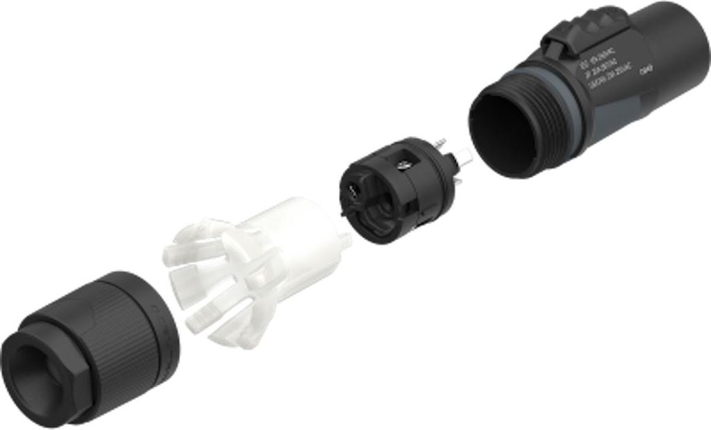 Neutrik NAC3F-TRUE1-S, powerCON, Schwarz, Gerade, Kupfer, IP65, IP67, 4000 V