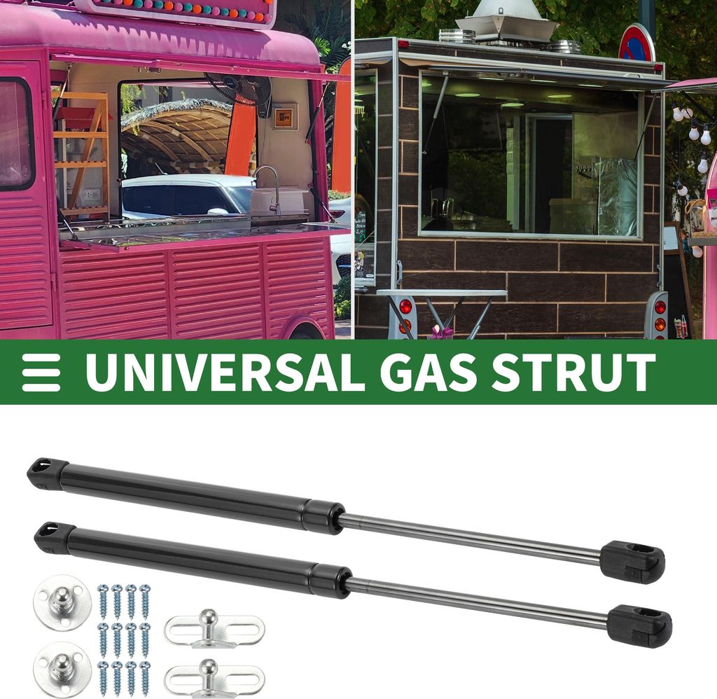 Universal Lift Supports Struts Gas Spring 15inch/380mm 20lb/90N/9kg Schwarz für Auto Deckel Boot Luke Dachfenster Deckel Unter Bett Hebezeug Box D...