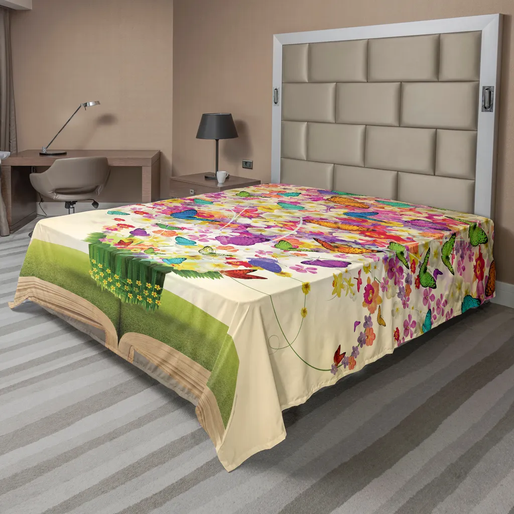 Drap-housse Papillon pour Lit King Size, Confort Doux 275x260 cm