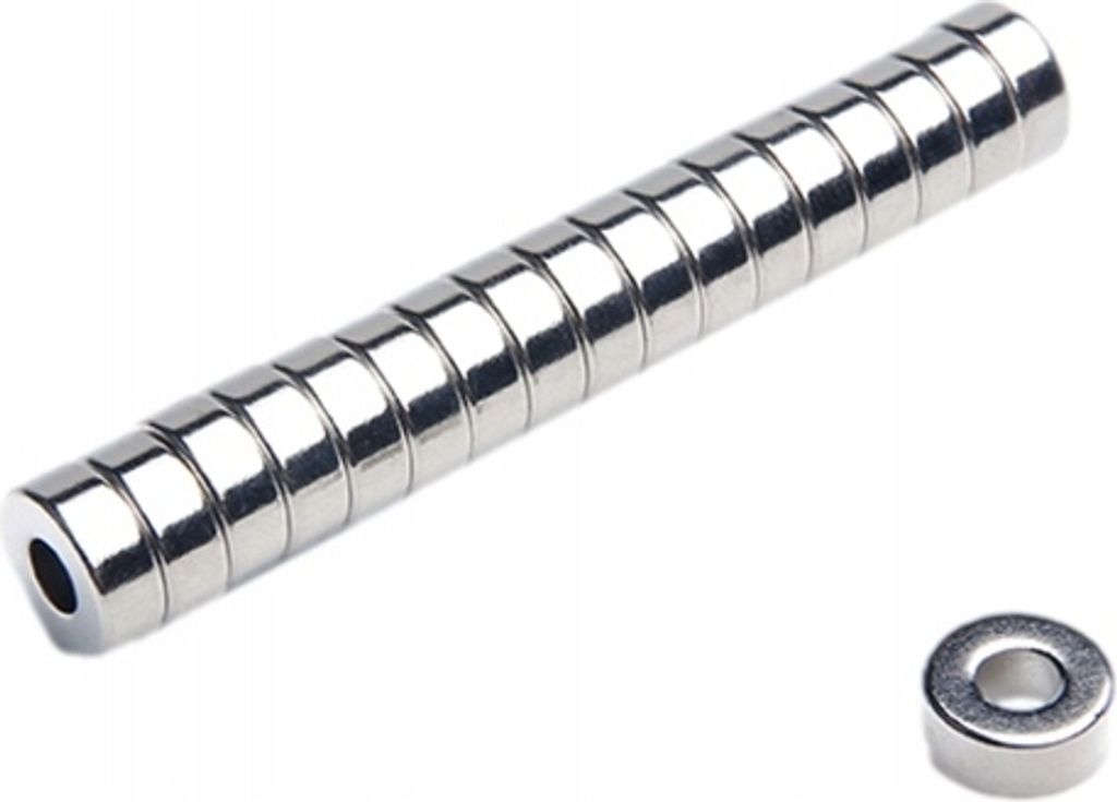 Neodym Magnete Ringmagnet 10x4.3x4 mm N38 Satz mit 10 Stück, Extrem stark, Magnettafeln, Kühlschränke, Whiteboards, DIY