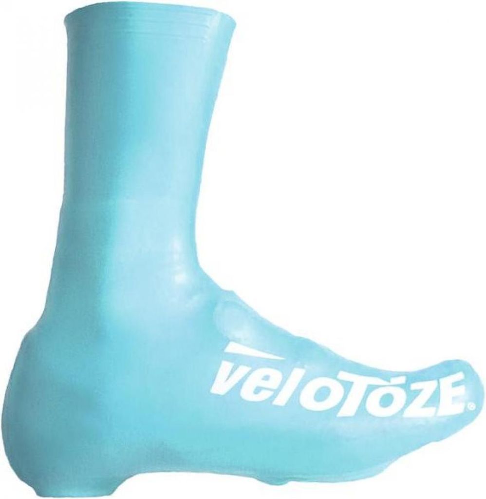 VeloToze Überschuh 2.0 lang blau S - wasserdichter Aero-Überschuh für kalte T...