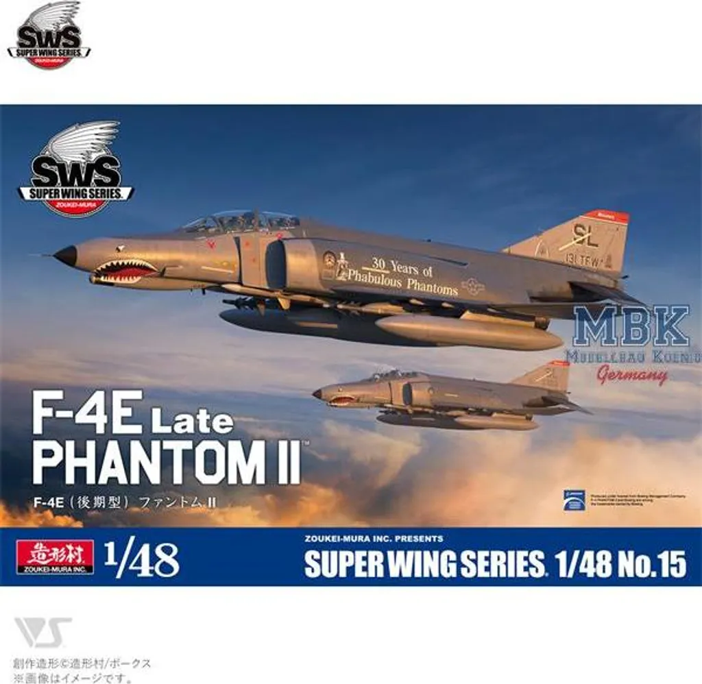 Maquette F-4E Late Phantom Zoukei-Mura avec structure interne SWS4815