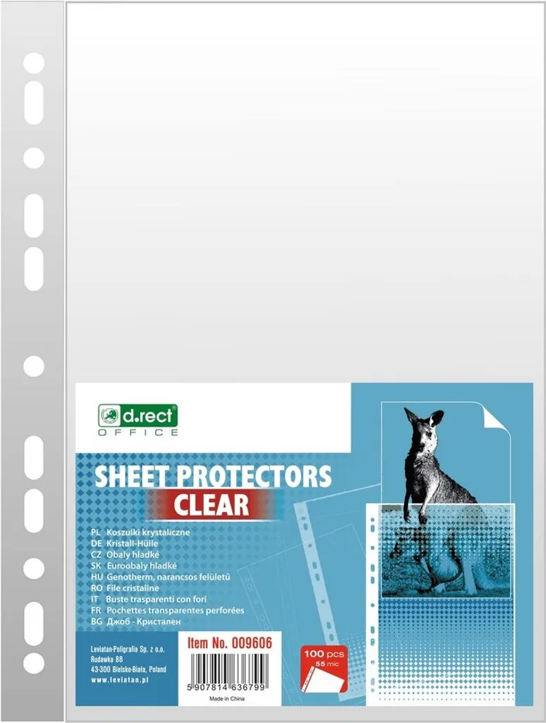 100 Pochettes Porte-Documents A4 D.RECT - Idéal Classement & Archivage