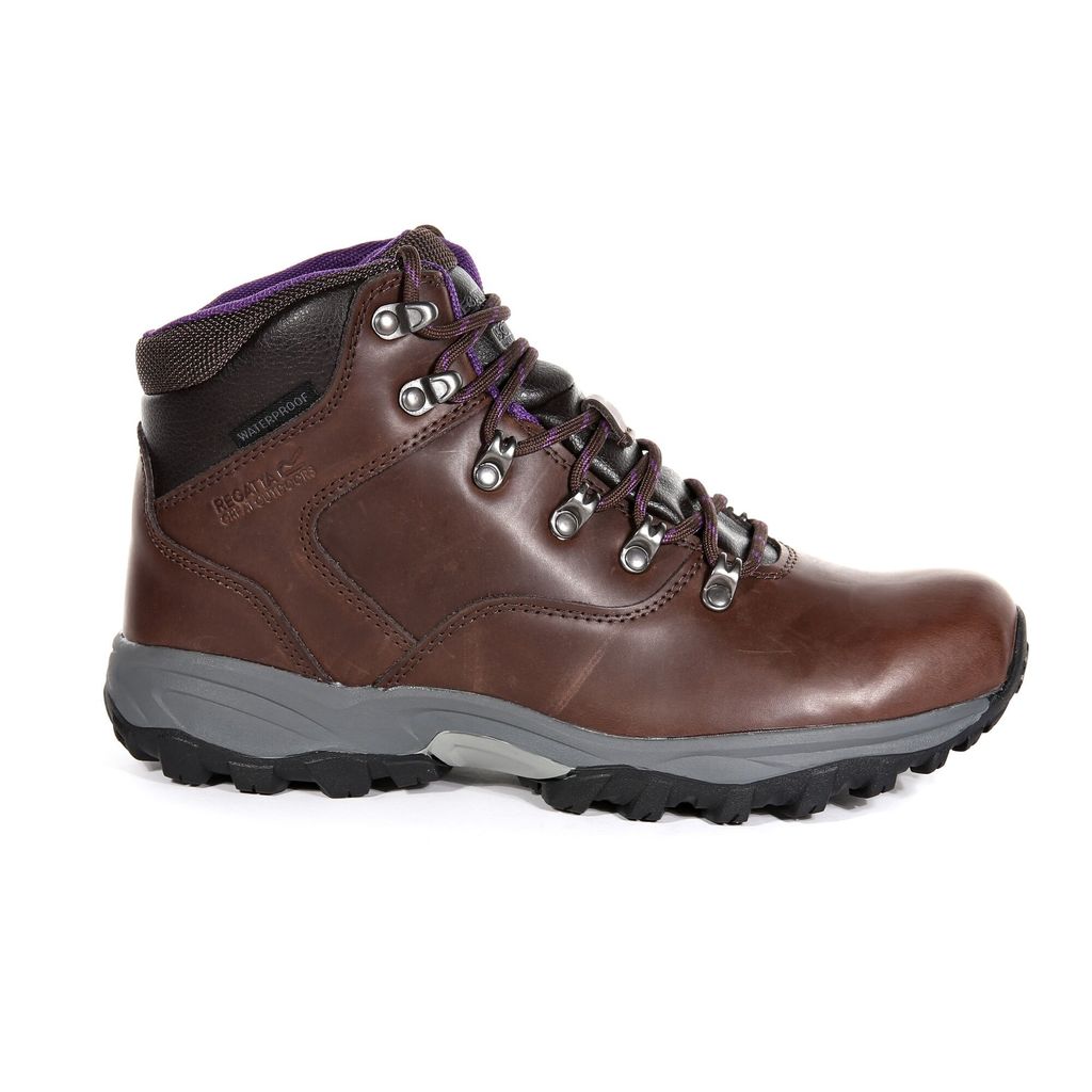 Regatta Great Outdoors Damen Bainsford wasserfeste Wanderstiefel RG2812 (39 EU) (Kastanie/Alpin Violett)