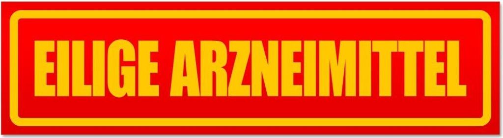 Kiwistar - Autoaufkleber - Rot - 45 x 12 cm - Eilige Arzneimittel - Hinweis Aufkleber Sticker für Auto, Kfz, Fahrrad, PKW, LKW