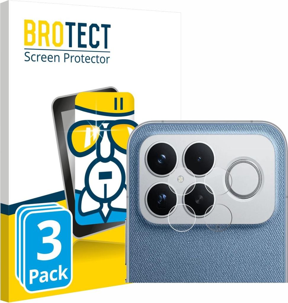 3x BROTECT Schutzglas für Xiaomi Poco F8 Ultra (NUR Kameraschutz) Schutzfolie Panzer Folie Glas Display Schutz klar