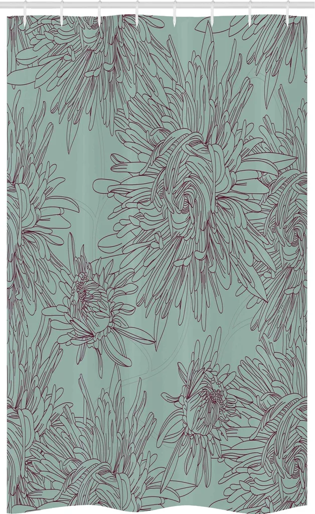 Set Bagno Rustico Con Tenda Doccia E Tappetino Margherite - 183x182,9 Cm, Marrone Vintage, 12 Ganci Inclusi