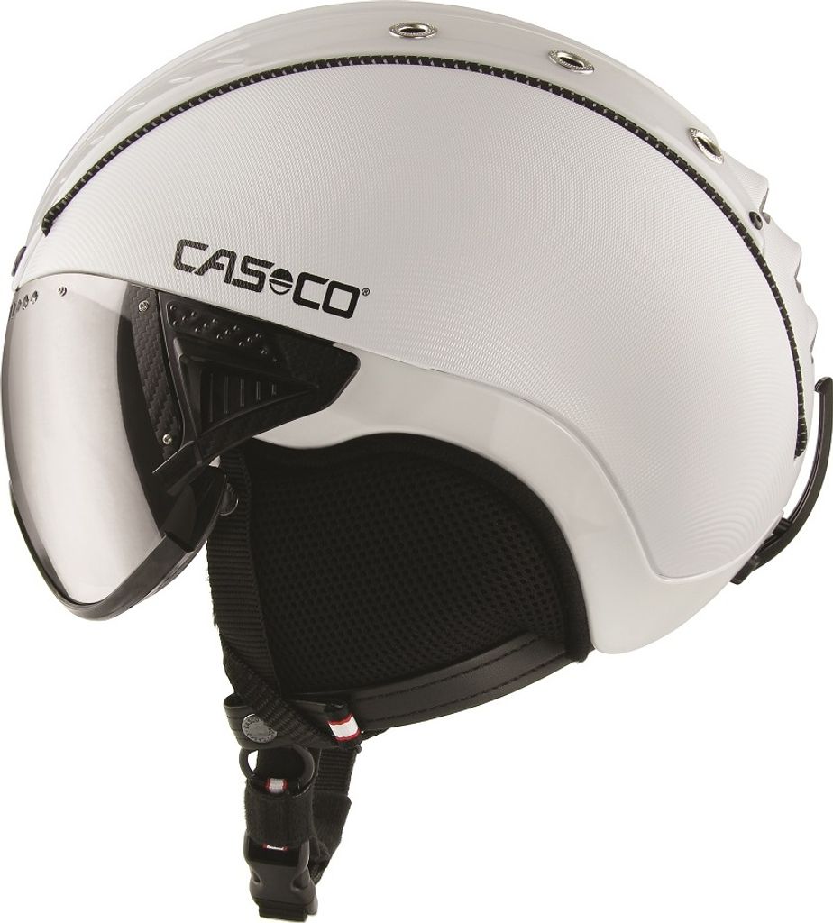 Casco SP-2 Carbonic Visor Skihelm, Farbe:weiß, Größe:M (55-57 cm)