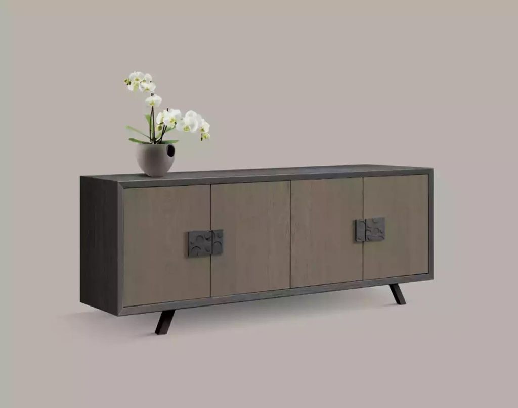 Moderne Graue Kommode Wohnzimmer Sideboard Neue Holz Möbel Anrichte