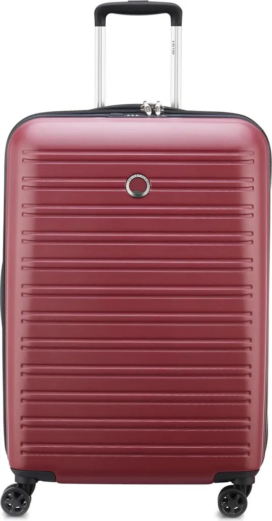 Valise Robuste DELSEY Segur 2.0 70cm Rouge - Anti-Choc et Sécurisée TSA