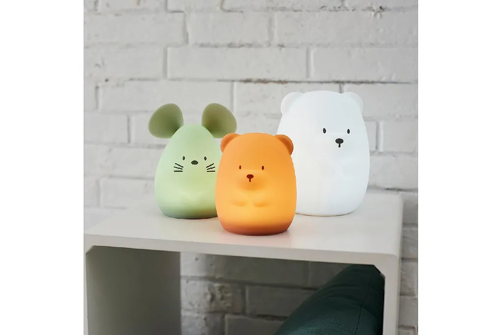 Grande veilleuse ourson 16 cm silicone souple à intensité variable - 6