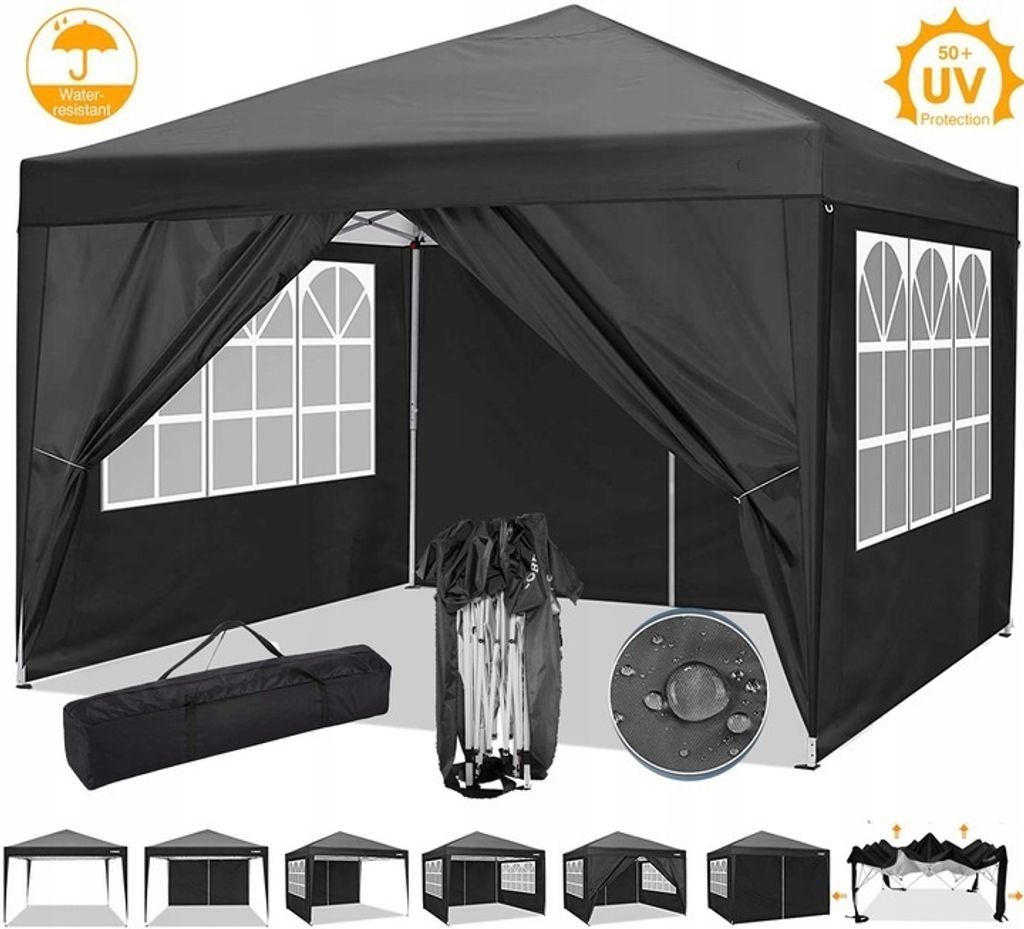 Pawilon 3x3, ochrona UV 50+ Składany pawilon 3x3 Zdjęcie produktu 
