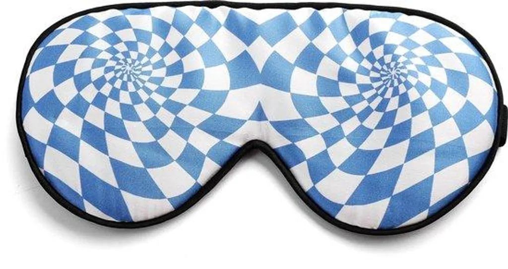 Masque de sommeil soie bleue réglable solution contre la lumière