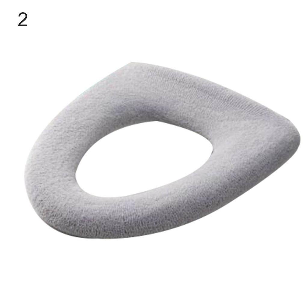 Wasserdichtes Toilettenkissen, gute Flexibilität, Polyester, warmer, schmutzabweisender Toilettensitzbezug für den täglichen Gebrauch-Grau 2