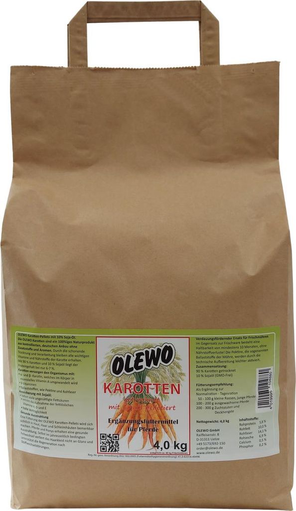 Olewo 4kg Karotten Pellets 6mm mit Öl