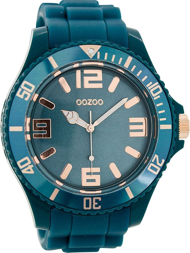 Oozoo Armbanduhr blau türkis Silikon Timepieces Damen Analog-Quarzuhr UOC5032A