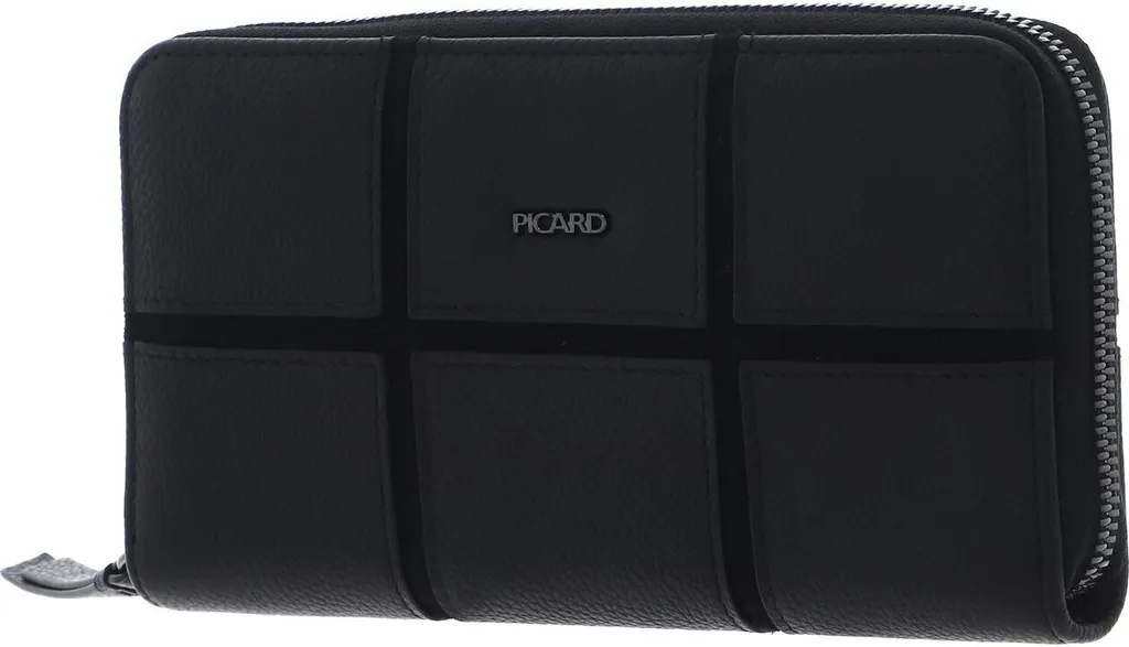 Portafoglio PICARD Zip Around O X O 1 | Pelle Nera per Uomo