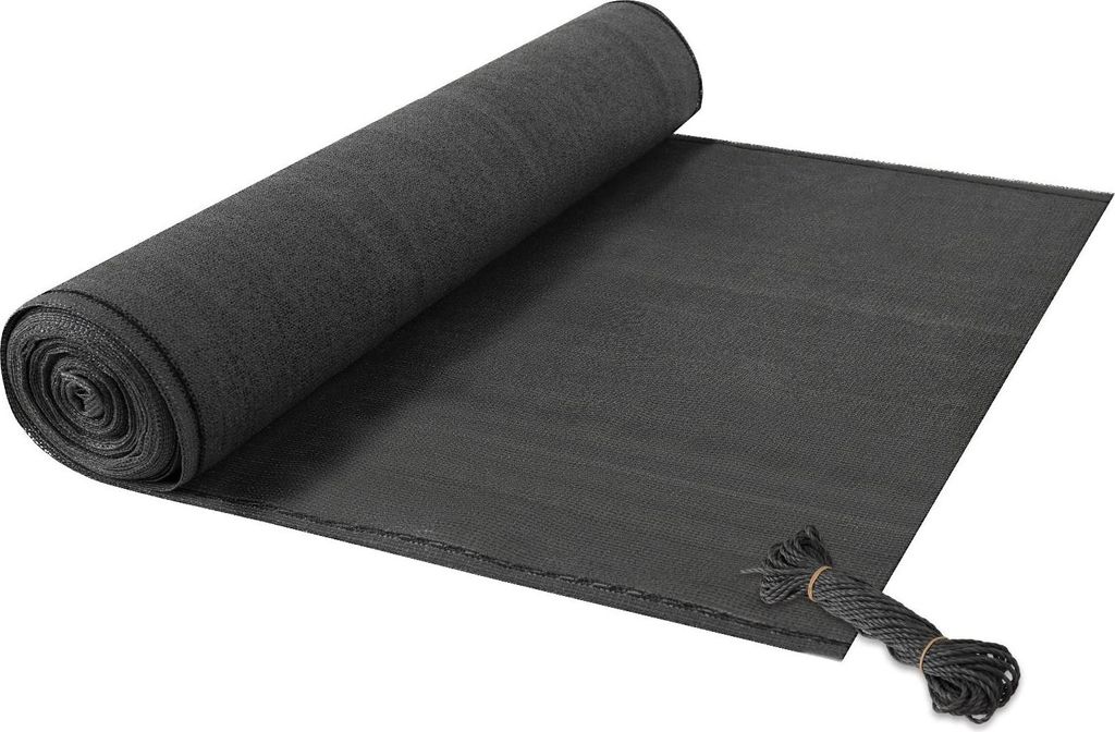 Balkon Sichtschutz - Sonnenschutznetz - Größe 2 x 4 m - Material 100% HDPE - UV-stabil 300 kly - Ösen 1,5 cm - Luftdurchlässig Wind- & Staubschutz