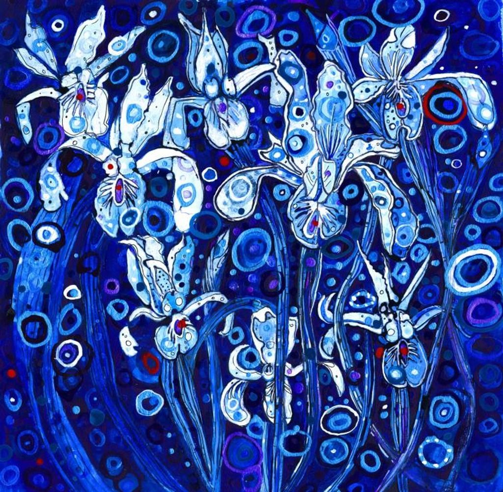 Grafika Puzzle Blue Iris - 1000 Teile Puzzle Spaß