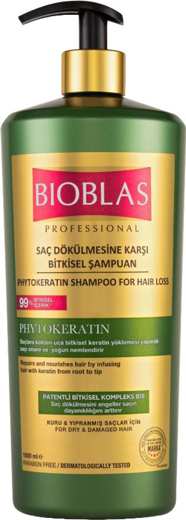 Bioblas Phytokeratin Shampoo trockenes/strapaziertes Haar Produktbild 