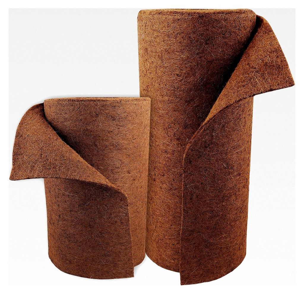 Kokosmatte für Winterschutz und Kälteschutz von Pflanzen, 800g/m², einseitige Naturlatex-Schicht, verschiedene Breiten (10m x 75cm)