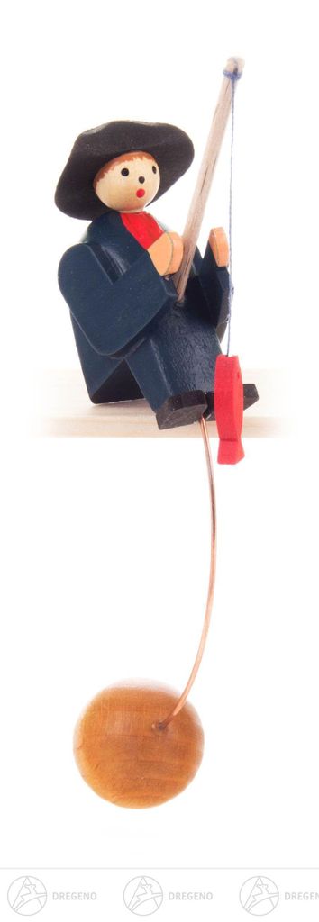 Spielzeug Schaukelfigur Angler Höhe ca 9 cm NEU