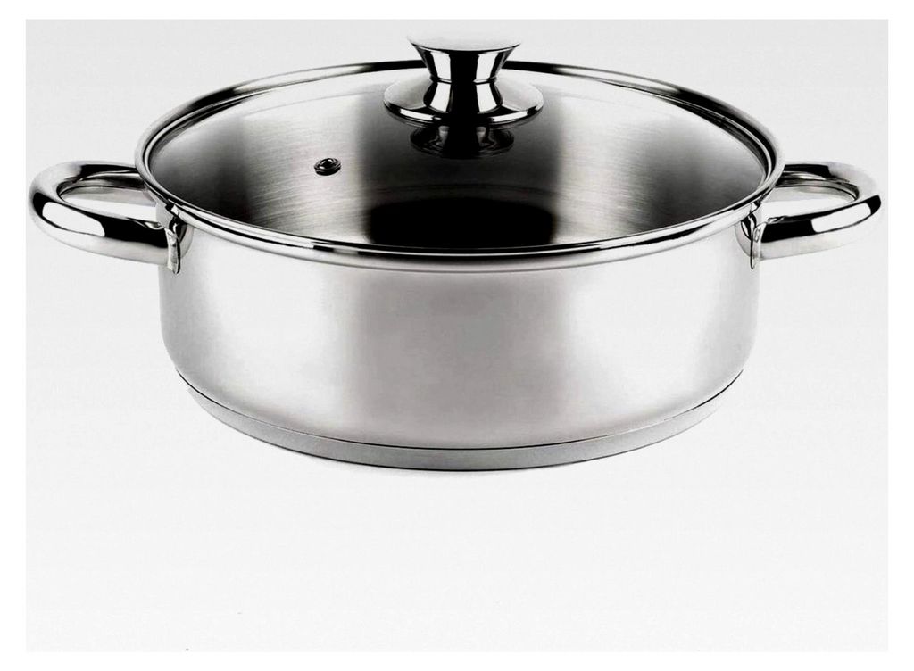 Kochtopf 18 cm Durchmesser, Edelstahl 18/10, für Induktion