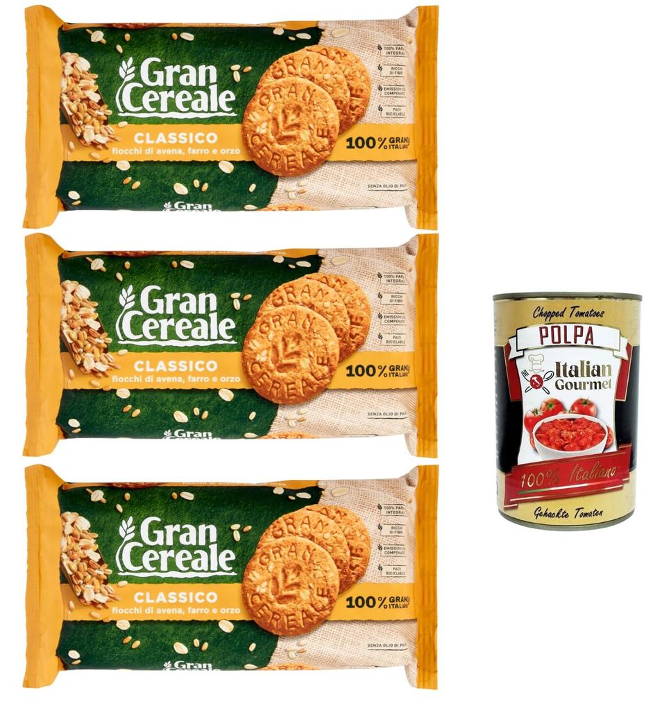 GranCereale Classico 3x500g – knusprige Vollkornkekse aus Italien, ohne Palmöl, ballaststoffreich, recyclebare Verpackung – Frühstück & Snac...