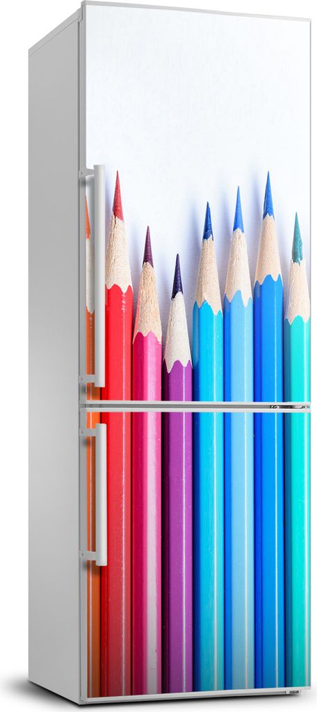 Tulup Kühlschrankdekoration - 70x190 cm - Aufkleber auf dem Kühlschrank - Bunte Bleistifte