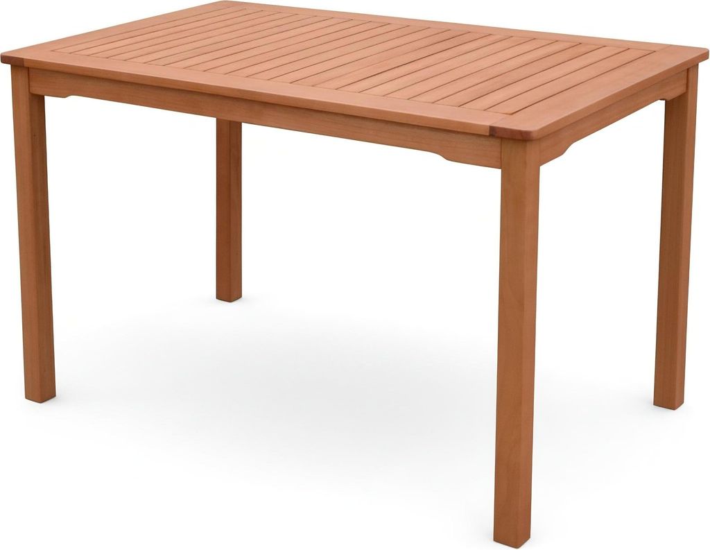 A wooden table on a white background.